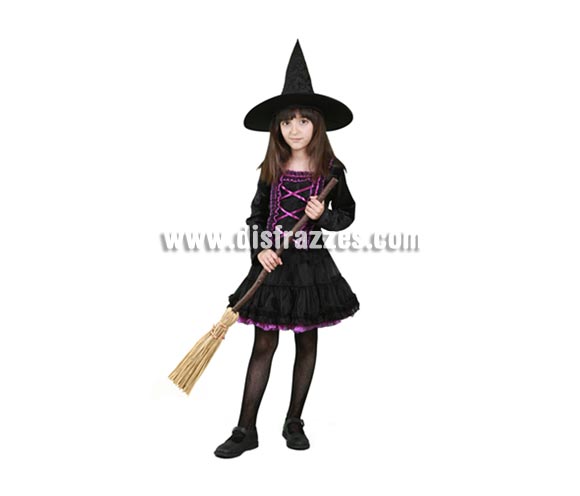 Disfraz de Brujita vestido tutú infantil para Halloween barato. Talla de 5 a 6 años. Incluye vestido y sombrero. Escoba NO incluida, podrás verla en la sección Complementos. Éste disfraz de Halloween es ideal para celebrar la Fiesta de la Noche de las Brujas cada vez más arraigada en nuestro País en Pub's, Discotecas, Casas particulares,  Restaurantes o Colegios y ayudar a crear un ambiente terrorífico y tenebroso indispensable para la Noche de Halloween la cual se celebra la víspera de Todos los Santos.
¡¡Compra tu disfraz para Halloween en nuestra tienda de disfraces, será divertido!!