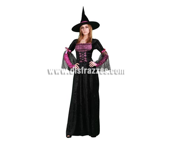 Disfraz de Bruja Púrpura vestido largo de adulta para Halloween barato. Talla única 38/42. Incluye vestido, sombrero y mangas. Éste disfraz de Halloween es ideal para celebrar la Fiesta de la Noche de las Brujas cada vez más arraigada en nuestro País en Pub's, Discotecas, Casas particulares,  Restaurantes o Colegios y ayudar a crear un ambiente terrorífico y tenebroso indispensable para la Noche de Halloween la cual se celebra la víspera de Todos los Santos.
¡¡Compra tu disfraz para Halloween en nuestra tienda de disfraces, será divertido!!

¡¡¡PRÓXIMA RECEPCIÓN DE ÉSTE ARTÍCULO A PARTIR DE SEPTIEMBRE DE 2010!!!
