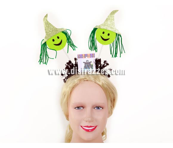 Diadema con antenas de Bruja verde con gorrito de purpurina para Halloween. Ideal como complemento de tu disfraz de Halloween para ir de Fiesta a Pub's, Discotecas, Casas particulares o Restaurantes y ayudar a crear un ambiente terrorífico y tenebroso en la Fiesta de Halloween.
¡¡Compra los complementos de tu disfraz para Halloween en nuestra tienda de disfraces, será divertido!!

¡¡¡PRÓXIMA RECEPCIÓN DE ÉSTE ARTÍCULO A PARTIR DE SEPTIEMBRE DE 2010!!!
