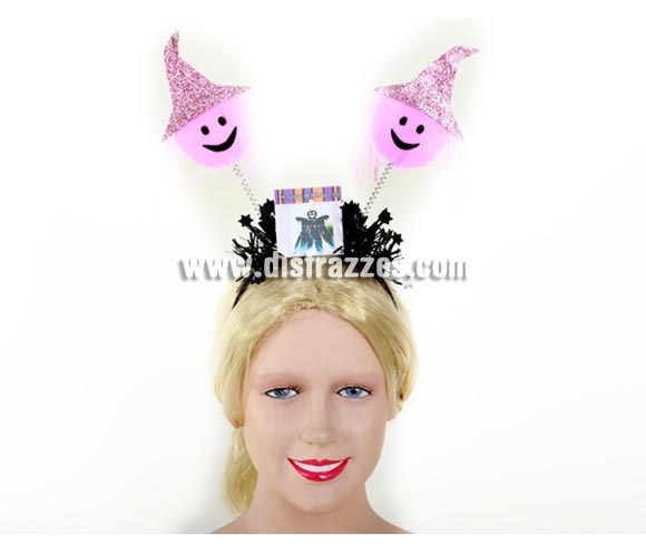 Diadema con antenas de Bruja rosa con gorrito de purpurina para Halloween. Ideal como complemento de tu disfraz de Halloween para ir de Fiesta a Pub's, Discotecas, Casas particulares o Restaurantes y ayudar a crear un ambiente terrorífico y tenebroso en la Fiesta de Halloween.
¡¡Compra los complementos de tu disfraz para Halloween en nuestra tienda de disfraces, será divertido!!

¡¡¡PRÓXIMA RECEPCIÓN DE ÉSTE ARTÍCULO A PARTIR DE SEPTIEMBRE DE 2010!!!
