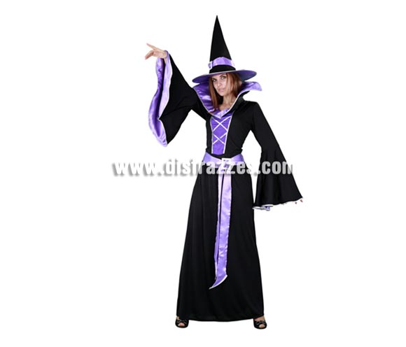 Disfraz de Bruja Morada adulta para Halloween. Talla estándar 38/42. Disfraz de Halloween barato que incluye el sombrero, el vestido largo y el cinturón. Éste disfraz de Halloween es ideal para celebrar la Fiesta de la Noche de las Brujas cada vez más arraigada en nuestro País en Pub's, Discotecas, Casas particulares,  Restaurantes o Colegios y ayudar a crear un ambiente terrorífico y tenebroso indispensable para la Noche de Halloween la cual se celebra la víspera de Todos los Santos.
¡¡Compra tu disfraz para Halloween en nuestra tienda de disfraces, será divertido!!

¡¡¡PRÓXIMA RECEPCIÓN DE ÉSTE ARTÍCULO A PARTIR DE SEPTIEMBRE DE 2010!!!
