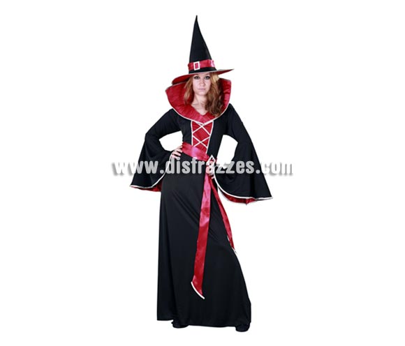 Disfraz de Bruja Granate adulta para Halloween. Talla estándar 38/42. Disfraz de Halloween barato que incluye el sombrero, el vestido largo y el cinturón. Éste disfraz de Halloween es ideal para celebrar la Fiesta de la Noche de las Brujas cada vez más arraigada en nuestro País en Pub's, Discotecas, Casas particulares, Restaurantes o Colegios y ayudar a crear un ambiente terrorífico y tenebroso indispensable para la Noche de Halloween la cual se celebra la víspera de Todos los Santos. ¡¡Compra tu disfraz para Halloween en nuestra tienda de disfraces, será divertido!! ¡¡¡PRÓXIMA RECEPCIÓN DE ÉSTE ARTÍCULO A PARTIR DE SEPTIEMBRE DE 2010!!! 