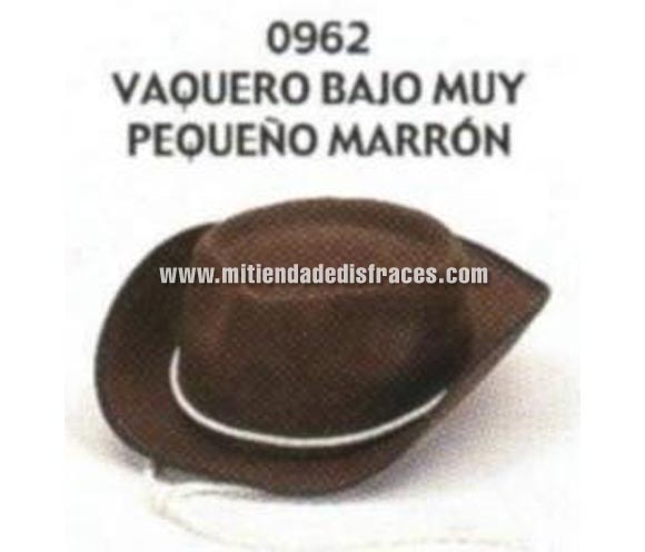 Sombrero Vaquero bajo pequeño de color rojo. Buena calidad, fabricado artesanalmente en España. Posibilidad de ajuste de precio para grupos.

