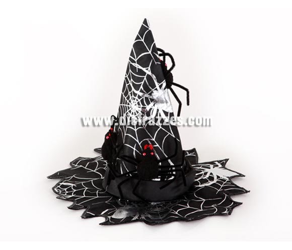 Sombrero de Bruja con araña para Halloween barato. Talla de adultos. Ideal como complemento de tu disfraz de Halloween para ir de Fiesta a Pubs, Discotecas, Casas particulares o Restaurantes y ayudar a crear un ambiente terrorífico y tenebroso en la Fiesta de Halloween.
¡¡Compra los complementos de tu disfraz para Halloween en nuestra tienda de disfraces, será divertido!!
