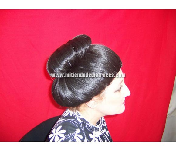 Peluca de Geisha o peluca de China. Muy buena calidad. Fabricada en España. Talla universal.
