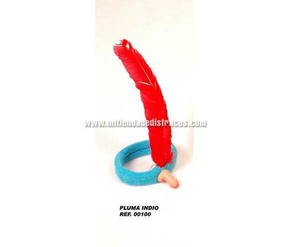 Pluma indio con pene. Perfecto para Despedidas de Soltero o Soltera.