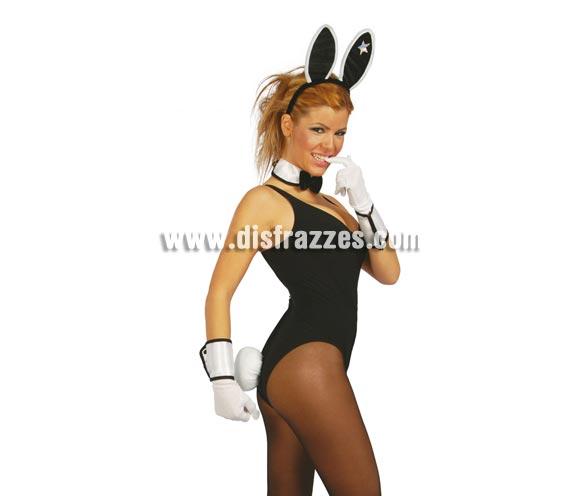 Conjunto Conejita Sexy de Play Boy. Incluye diadema, pajarita, muñequeras y cola.