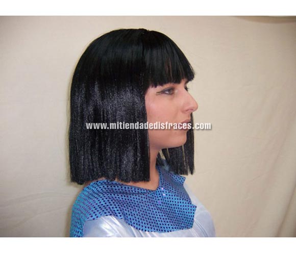 Peluca de Cleopatra. Muy buena calidad. Fabricada en España. Talla universal.