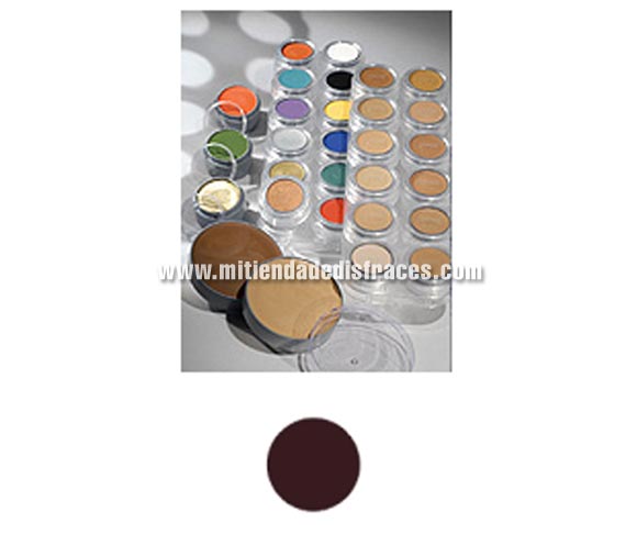 Maquillaje en crema (cremè make-up 1001), de 15 ml, de color marrón oscuro. 
Fácil de usar, se quita con agua y jabón, antialérgico.