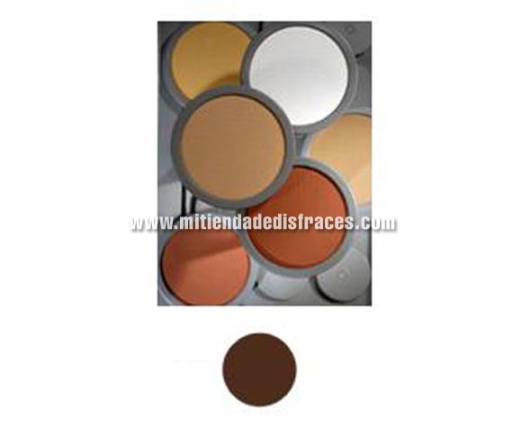 Maquillaje de cake (Cake Make-up), de 35 gr, para piel oscura.
Es un maquillaje que da un efecto mate. Se usa como maquillaje cosmético para televisión, películas y fotografía y además se utiliza para teatro tanto en gran escala como pequeña.
Cake Make-up es ideal para maquillar grandes áreas del cuerpo y también se puede utilizar como base para pintar, en combinación con el Water Make-up (maquillaje al agua), ya sea Pure o Flourescent.
 