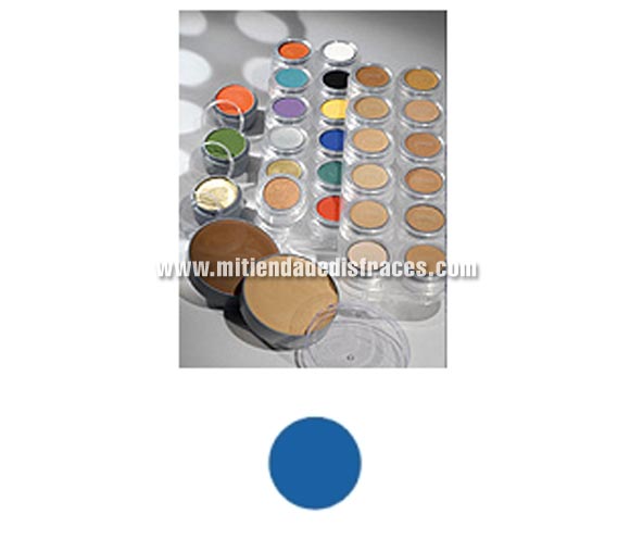 Maquillaje en crema (cremè make-up), de 15 ml, de color azul. 
Fácil de usar, se quita con agua y jabón, antialérgico.