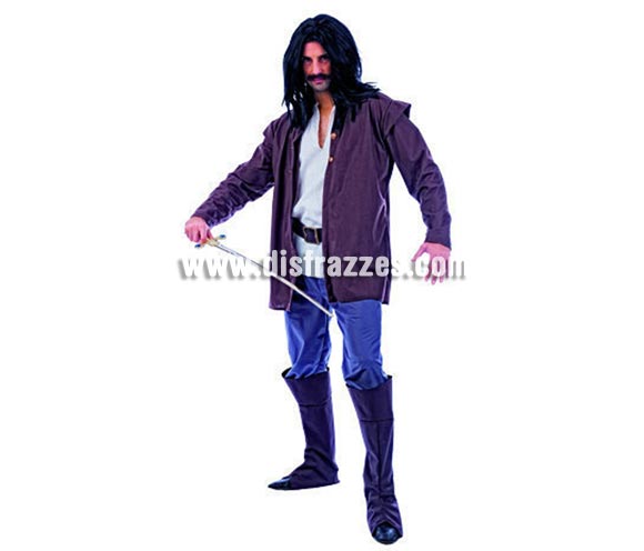 Disfraz de Edgar Medieval Deluxe para hombre. Disponible en varias tallas. Incluye pantalón, cinturón, cubrebotas y chaqueta. Espada NO incluida, podrás ver espadas en la sección de Complementos.