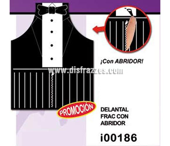 Delantal Frac con abridor. Ideal para Despedidas de Soltero.