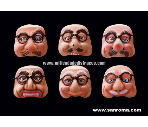 Mascarillas de caucho con gafas. Se sujetan a las orejas con las gafas.Se venden por separado.