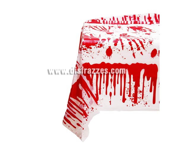 Mantel sangre varios medelos surtidos de 140 x 274 cm. para Halloween. Artículo muy apropiado para decoración de Halloween en Discotecas, Pub's, Restaurantes, Colegios y Casas particulares y así crear un ambiente terrorífico y tenebroso típico de la Fiesta de Halloween cada vez más seguida por todos.
¡¡Cómpranos la decoración para Halloween, será divertido!!