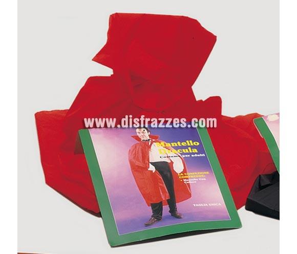 Capa de tela roja de 1,25 m. de longitud para Halloween. Ideal como complemento de tu disfraz de Halloween para ir de Fiesta a Pubs, Discotecas, Casas particulares o Restaurantes y ayudar a crear un ambiente terrorífico y tenebroso en la Fiesta de Halloween.
¡¡Compra los complementos de tu disfraz para Halloween en nuestra tienda de disfraces, será divertido!!
