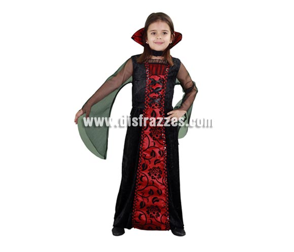 Disfraz de Vampiresa elegante infantil barato para Halloween. Talla de 10 a 12 años. Incluye cuello y vestido de Vampira de Halloween. Éste disfraz de Halloween es ideal para celebrar la Fiesta de la Noche de las Brujas en Pub's, Discotecas, Casas particulares,  Restaurantes o Colegios y ayudar a crear un ambiente terrorífico y tenebroso indispensable para la Noche de Halloween la cual se celebra la víspera de Todos los Santos.
¡¡Compra tu disfraz para Halloween en nuestra tienda de disfraces, será divertido!!

¡¡¡PRÓXIMA RECEPCIÓN DE ÉSTE ARTÍCULO A PARTIR DE SEPTIEMBRE DE 2010!!!
