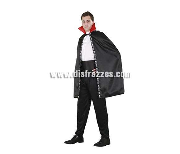 Capa Vampiro negra adultos para Halloween. Talla Universal. Incluye la capa negra. Ideal como complemento de tu disfraz de Halloween para ir de Fiesta a Pub's, Discotecas, Casas particulares o Restaurantes y ayudar a crear un ambiente terrorífico y tenebroso en la Fiesta de Halloween.
¡¡Compra los complementos de tu disfraz para Halloween en nuestra tienda de disfraces, será divertido!!
¡¡¡PRÓXIMA RECEPCIÓN DE ÉSTE ARTÍCULO A PARTIR DE SEPTIEMBRE DE 2010!!!
