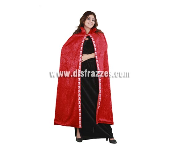 Capa con capucha de terciopelo roja adultos para Halloween. Talla única de adultos. Incluye la capa. Ideal como complemento o disfraz de Halloween para ir de Fiesta a Pub's, Discotecas, Casas particulares o Restaurantes y ayudar a crear un ambiente terrorífico y tenebroso en la Fiesta de Halloween. ¡¡Compra los complementos de tu disfraz para Halloween en nuestra tienda de disfraces, será divertido!! ¡¡¡PRÓXIMA RECEPCIÓN DE ÉSTE ARTÍCULO A PARTIR DE SEPTIEMBRE DE 2010!!! 