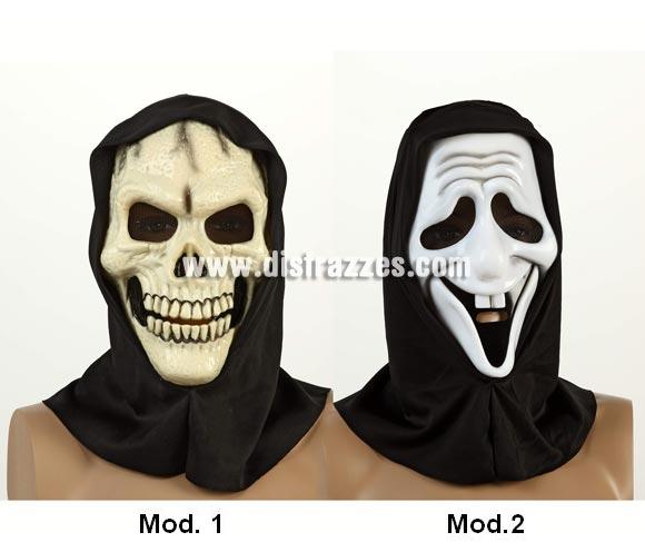 Máscara PVC de 27x17 cm. con capucha para Halloween. Dos modelos surtidos, precio por unidad, se venden por separado. Cuando hagas el pedido no te olvides de indicarnos el modelo que quieres, de lo contrario entenderemos que te da igual y te mandaremos uno de los 2 modelos. Máscara o Careta de Halloween ideal para ir de Fiesta la Noche de las Brujas a Pub's, Discotecas, Casas particulares o Restaurantes y ayudar a crear un ambiente terrorífico y tenebroso en la Fiesta de Halloween.
¡¡Compra tu careta o tu máscara para Halloween en nuestra tienda de disfraces, será divertido!!

