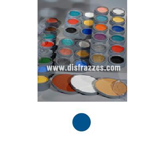 Maquillaje al agua (water make-up 304), de 15 ml. Color azul fuerte.
-Fácil de usar, (como acuarelas). 
-Se quita con agua y jabón.
-Antialérgico.