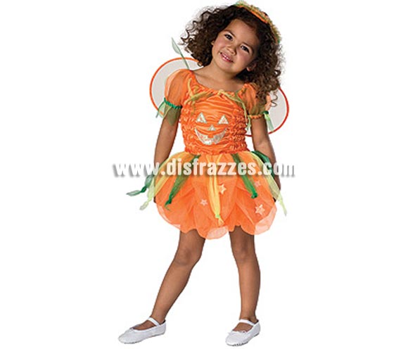 Disfraz de Hada Calabaza niña para Halloween. Talla de 3 a 4 años. Incluye vestido con alas y tocado. Éste disfraz de Halloween es ideal para celebrar la Fiesta de la Noche de las Brujas cada vez más arraigada en nuestro País en Pub's, Discotecas, Casas particulares,  Restaurantes o Colegios y ayudar a crear un ambiente terrorífico y tenebroso indispensable para la Noche de Halloween la cual se celebra la víspera de Todos los Santos.
¡¡Compra tu disfraz para Halloween en nuestra tienda de disfraces, será divertido!!
