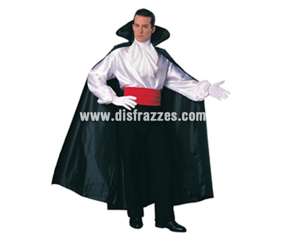 Capa larga de color negro para Halloween. Talla estándar. capa de Drácula o de Vampiro. Ideal como complemento de tu disfraz de Halloween.
¡¡Compra los complementos de tu disfraz para Halloween en nuestra tienda de disfraces, será divertido!!
