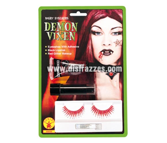 Set de maquillaje de Bruja rojo para Halloween. Incluye pestañas, pintalabios y gel glitter. Artículo de Maquillaje ideal para caracterizarte en Carnaval, en Halloween o en cualquier fecha del año que tengas ocasión para ir de Fiesta a Pubs, Discotecas, Casas particulares, Restaurantes o Colegios y ayudar a crear un ambiente Festivo propio de la Fiesta a la que acudas.
¡¡Compra el maquillaje para tu disfraz de Carnaval o de Halloween en nuestra tienda de disfraces, será divertido!!

