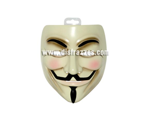 Máscara de V de Vendetta para Halloween. Máscara o Careta de Halloween ideal para ir de Fiesta la Noche de las Brujas a Pubs, Discotecas, Casas particulares o Restaurantes y ayudar a crear un ambiente terrorífico y tenebroso en la Fiesta de Halloween.
¡¡Compra tu careta o tu máscara para Halloween en nuestra tienda de disfraces, será divertido!!
