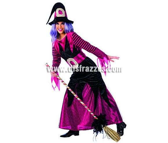 Disfraz de Bruja Piruja adulta deluxe para Halloween. Varias tallas. Incluye vestido, gorro y cinturón. Escoba NO incluida, podrás verla en la sección de Complementos. Alta calidad. Hecho en España. Éste disfraz de Halloween es ideal para celebrar la Fiesta de la Noche de las Brujas en Pubs, Discotecas, Casas particulares,  Restaurantes o Colegios y ayudar a crear un ambiente terrorífico y tenebroso indispensable para la Noche de Halloween la cual se celebra la víspera de Todos los Santos.
¡¡Compra tu disfraz para Halloween en nuestra tienda de disfraces, será divertido!!
