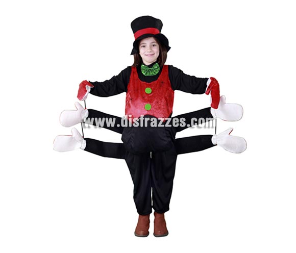 Disfraz barato de Cienpies o de Araña infantil. Talla de 7 a 9 años. Éste disfraz de Halloween o de Carnaval es ideal para divertirse en las Fiestas de Carnavales tan divertidas y estrambóticas como siempre y que cada vez se celebran en más Pueblos, Villas  y Ciudades, tanto en la calle como en Pubs, Discotecas, Casas particulares, Restaurantes o Colegios y disfrazándote con un traje de Carnaval ayudarás a crear ese ambiente Carnavalesco, tan divertido, multicolor y variopinto que a todos nos fascina y nos divierte.
¡¡Compra tu disfraz para Carnaval en nuestra tienda de disfraces, será divertido!!
