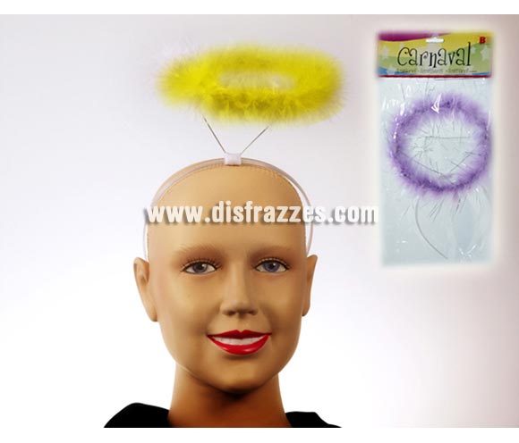 Corona de ángel Marabú. Dos colores surtidos. Talla universal. El complemento ideal para tu disfraz de Ángel. ¡¡Compra los complementos de tus disfraces en nuestra tienda de disfraces, será divertido!!