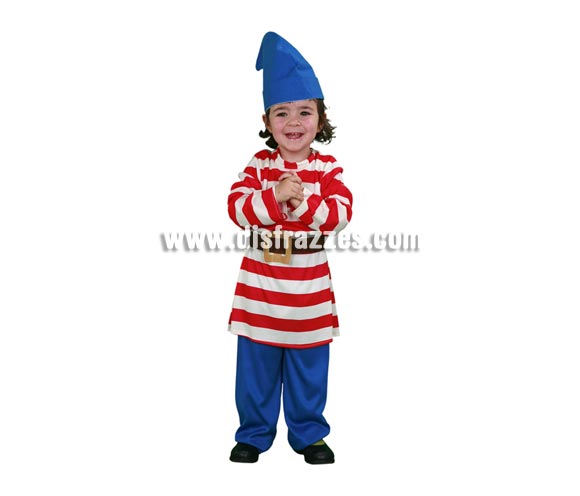 Disfraz de Enanito a rayas infantil para Carnaval y para Navidad barato. Talla de 2 a 4 años. Incluye gorro, camiseta, cinturón y pantalones. Disfraz de Duende o Duendecillo de Navidad. Éste disfraz de Navidad es ideal para la época Navideña en la que los niños hacen teatros de Belenes e interpretan canciones tradicionales en los Colegios y se comienzan a preparar las Fiestas en las que Reina la Paz y la Unidad. Disfrazándote con un disfraz para Navidad, o disfrazando a tus hijos con disfraces de Navidad, ayudas a crear ese ambiente mágico en el que los peques se sienten protagonistas y sienten el auténtico Espíritu Navideño que entre todos debemos crear.
¡¡Compra tu disfraz para Navidad en nuestra tienda de disfraces, será divertido!!
