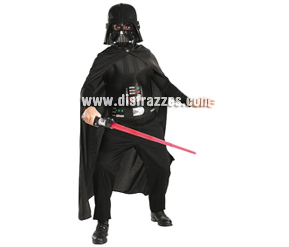 Disfraz de Darth Vader para niño. Talla de 3 a 4 años. Incluye traje completo, máscara, capa y espada con luz. Presentación en caja ideal para regalo. Disfraz con licencia STAR WARS de la factoria Lucas. Éste disfraz es ideal para Carnaval y para regalar en Navidad, en Reyes Magos, para un Cumpleaños o en cualquier ocasión del año. Con éste disfraz harás un regalo diferente y que seguro que a los peques les encantará y hará que desarrollen su imaginación y que jueguen haciendo valer su fantasía. 
¡¡Compra tu disfraz para Carnaval o para regalar en Navidad o en Reyes Magos en nuestra tienda de disfraces, será divertido!!
