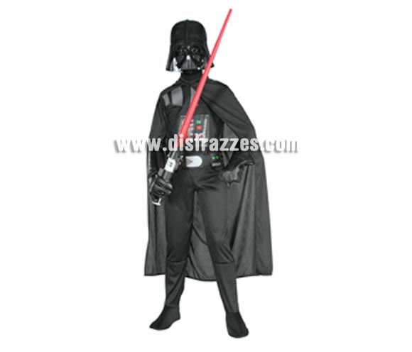 Disfraz de Darth Vader infantil con máscara para Carnaval. Talla de 8 a 10 años. Incluye traje completo, capa y máscara. Espada NO incluida. Disfraz con licencia STAR WARS de la factoria Lucas ideal para regalo. Éste disfraz es ideal para Carnaval y para regalar en Navidad, en Reyes Magos, para un Cumpleaños o en cualquier ocasión del año. Con éste disfraz harás un regalo diferente y que seguro que a los peques les encantará y hará que desarrollen su imaginación y que jueguen haciendo valer su fantasía. 
¡¡Compra tu disfraz para Carnaval o para regalar en Navidad o en Reyes Magos en nuestra tienda de disfraces, será divertido!!
