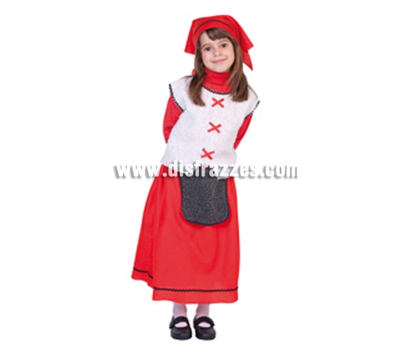 Disfraz de Pastorcilla infantil para Navidad. Talla de 3 a 4 años. Incluye falda, chaleco y pañuelo para la cabeza. Traje de Pastora o Pastorcita de niña para Navidad. Éste disfraz de Navidad es ideal para la época Navideña en la que los niños hacen teatros de Belenes e interpretan canciones tradicionales en los Colegios y se comienzan a preparar las Fiestas en las que Reina la Paz y la Unidad. Disfrazándote con un disfraz para Navidad, o disfrazando a tus hijos con disfraces de Navidad, ayudas a crear ese ambiente mágico en el que los peques se sienten protagonistas y sienten el auténtico Espíritu Navideño que entre todos debemos crear.
¡¡Compra tu disfraz para Navidad en nuestra tienda de disfraces, será divertido!!