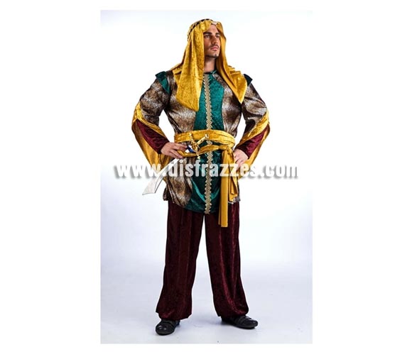 Disfraz de Tuareg Morisco o Traje de Paje Real de los Reyes Magos adulto deluxe para Navidad. Varias tallas. Alta calidad. Hecho en España. Incluye pantalón, pañuelo, casaca y fajín. Éste disfraz de Navidad es ideal para la época Navideña en la que los niños hacen teatros de Belenes e interpretan canciones tradicionales en los Colegios y se comienzan a preparar las Fiestas en las que Reina la Paz y la Unidad. Disfrazándote con un disfraz para Navidad, o disfrazando a tus hijos con disfraces de Navidad, ayudas a crear ese ambiente mágico en el que los peques se sienten protagonistas y sienten el auténtico Espíritu Navideño que entre todos debemos crear.
¡¡Compra tu disfraz para Navidad en nuestra tienda de disfraces, será divertido!!
