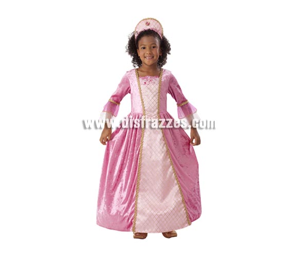 Disfraz de Princesa Rosa con ribetes dorados para Carnaval barato. Talla de 10 a 12 años. Incluye vestido y tocado. Éste traje es perfecto para Carnaval y como regalo en Navidad, en Reyes Magos, para un Cumpleaños o en cualquier ocasión del año. Con éste disfraz harás un regalo diferente y que seguro que a los peques les encantará y hará que desarrollen su imaginación y que jueguen haciendo valer su fantasía. 
¡¡Compra tu disfraz para Carnaval o para regalar en Navidad o en Reyes Magos en nuestra tienda de disfraces, será divertido!!
