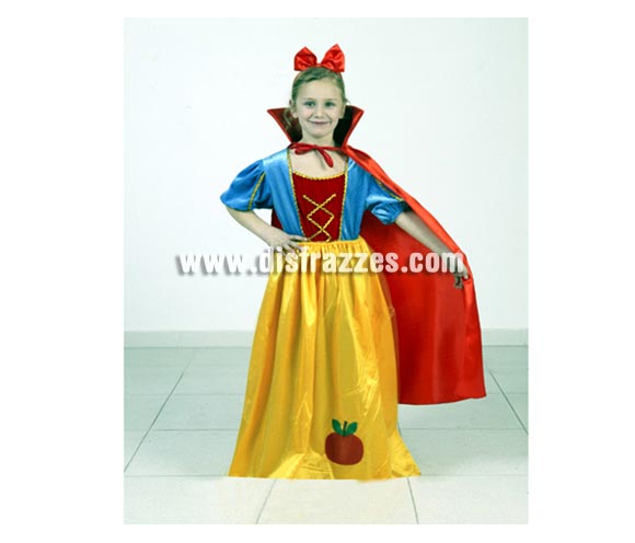 Disfraz de Blancanieves infantil barato para Carnaval. Talla de 4 a 6 años. Incluye vestido, capa y diadema. Un disfraz que está muy bien de precio y es perfecto para Carnaval y como regalo en Navidad, en Reyes Magos, para un Cumpleaños o en cualquier ocasión del año. Con éste disfraz harás un regalo diferente y que seguro que a los peques les encantará y hará que desarrollen su imaginación y que jueguen haciendo valer su fantasía. 
¡¡Compra tu disfraz para Carnaval o para regalar en Navidad o en Reyes Magos en nuestra tienda de disfraces, será divertido!!
