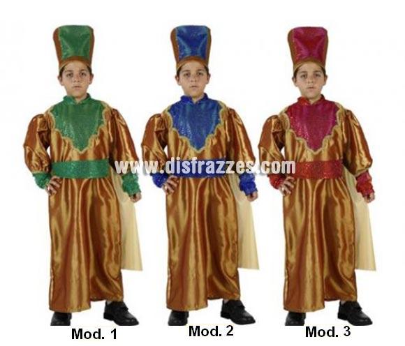 Disfraz de Paje Real Reyes Magos infantil para Navidad. Talla de 7 a 9 años. Tres modelos surtidos. Incluye traje completo y gorro. Éste disfraz de Navidad es ideal para la época Navideña en la que los niños hacen teatros de Belenes e interpretan canciones tradicionales en los Colegios y se comienzan a preparar las Fiestas en las que Reina la Paz y la Unidad. Disfrazándote con un disfraz para Navidad, o disfrazando a tus hijos con disfraces de Navidad, ayudas a crear ese ambiente mágico en el que los peques se sienten protagonistas y sienten el auténtico Espíritu Navideño que entre todos debemos crear.
¡¡Compra tu disfraz para Navidad en nuestra tienda de disfraces, será divertido!!

