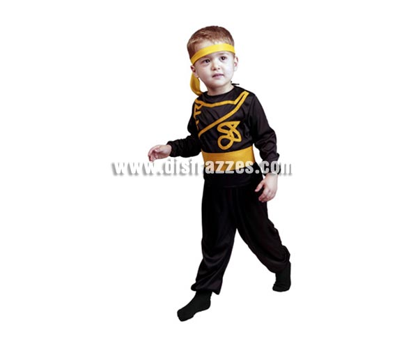Disfraz barato de Ninja infantil para Carnaval. Talla de 2 a 4 años. Incluye cinta cabeza, camisa, pantalón y cinturón. Éste disfraz de Carnaval es ideal para divertirse en las Fiestas de Carnavales tan divertidas y estrambóticas como siempre y que cada vez se celebran en más Pueblos, Villas  y Ciudades, tanto en la calle como en Pubs, Discotecas, Casas particulares, Restaurantes o Colegios y disfrazándote con un traje de Carnaval ayudarás a crear ese ambiente Carnavalesco, tan divertido, multicolor y variopinto que a todos nos fascina y nos divierte.
¡¡Compra tu disfraz para Carnaval en nuestra tienda de disfraces, será divertido!!
