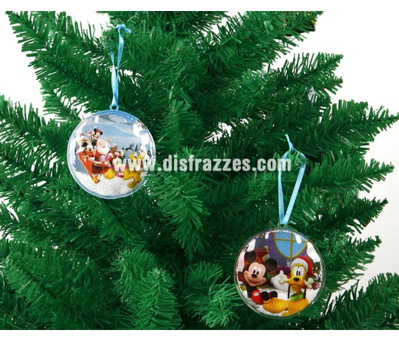 Adorno inflable con bolitas Mickey para Navidad. Dos modelos surtidos. Precio por unidad, se venden por separado. Adorno perfecto para adornar o decorar el abeto de Navidad. ¡¡Compra la decoración de Navidad en nuestra tienda de disfraces, será divertido!!