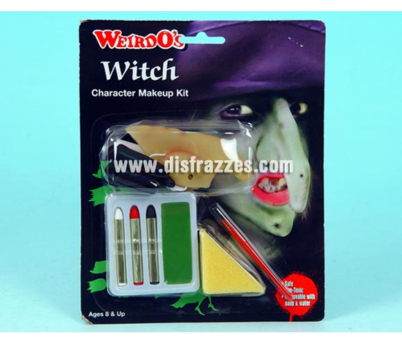 Conjunto Maquillaje Bruja 17x21 cm. con nariz para Halloween. Ideal como complemento de tu disfraz de Halloween para ir de Fiesta a Pub's, Discotecas, Casas particulares o Restaurantes y ayudar a crear un ambiente terrorífico y tenebroso en la Fiesta de Halloween.
¡¡Compra los complementos de tu disfraz para Halloween en nuestra tienda de disfraces, será divertido!!
