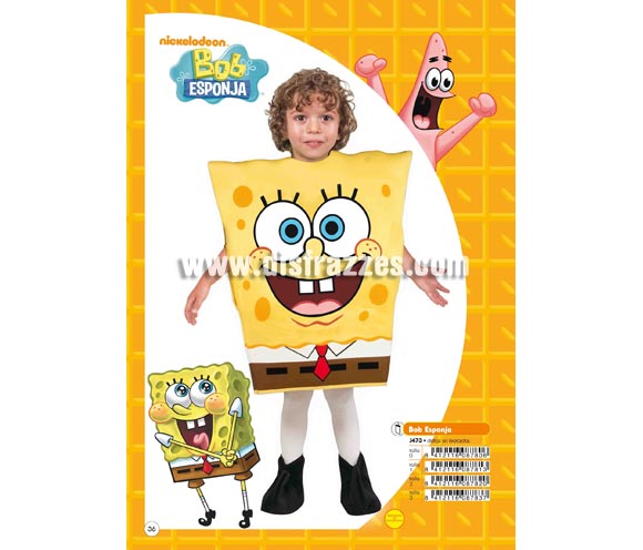 Disfraz de Bob Esponja infantil para Carnaval. Talla 3 de 7 a 9 años. Leotardos NO incluidos. Presentación en percha y bolsa. Disfraz del famoso Bob Esponja con licencia NICKELODEON perfecto como regalo.
Éste traje es perfecto para Carnaval y como regalo en Navidad, en Reyes Magos, para un Cumpleaños o en cualquier ocasión del año. Con éste disfraz harás un regalo diferente y que seguro que a los peques les encantará y hará que desarrollen su imaginación y que jueguen haciendo valer su fantasía. 
¡¡Compra tu disfraz para Carnaval o para regalar en Navidad o en Reyes Magos en nuestra tienda de disfraces, será divertido y quedarás muy bien!!