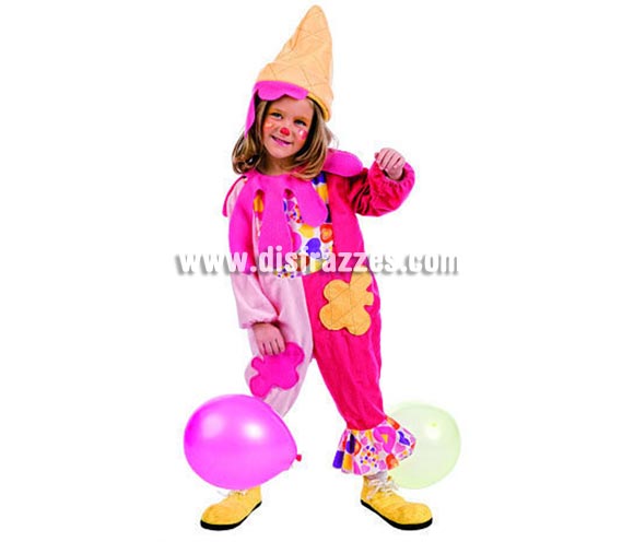 Disfraz de Payaso Helado de Fresa deluxe infantil para Carnaval. Varias tallas. Incluye gorro y mono. Alta calidad. Hecho en España. Éste disfraz de Carnaval es ideal para divertirse en las Fiestas de Carnavales tan divertidas y estrambóticas como siempre y que cada vez se celebran en más Pueblos, Villas  y Ciudades, tanto en la calle como en Pubs, Discotecas, Casas particulares, Restaurantes o Colegios y disfrazándote con un traje de Carnaval ayudarás a crear ese ambiente Carnavalesco, tan divertido, multicolor y variopinto que a todos nos fascina y nos divierte.
¡¡Compra tu disfraz para Carnaval en nuestra tienda de disfraces, será divertido!!
