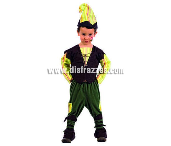 Disfraz de Enanito Gruñón infantil deluxe para Carnaval o para Navidad. Varias tallas. Incluye camisa con chaleco, pantalón con polainas y gorro. Alta calidad. Hecho en España. Traje de Duende, o Elfo también para Cabalgatas en Navidad. Éste disfraz de Carnaval es ideal para divertirse en las Fiestas de Carnavales tan divertidas y estrambóticas como siempre y que cada vez se celebran en más Pueblos, Villas  y Ciudades, tanto en la calle como en Pubs, Discotecas, Casas particulares, Restaurantes o Colegios y disfrazándote con un traje de Carnaval ayudarás a crear ese ambiente Carnavalesco, tan divertido, multicolor y variopinto que a todos nos fascina y nos divierte.
¡¡Compra tu disfraz para Carnaval en nuestra tienda de disfraces, será divertido!!
