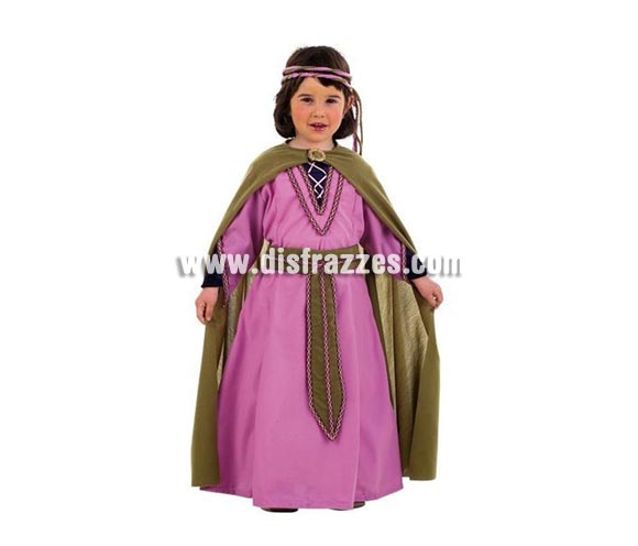 Disfraz de Lady Marian Medieval infantil Deluxe para Ferias Medievales. Disponible en varias tallas. Incluye vestido, capa, cinturón y cinta del pelo. Alta calidad. Hecho en España. Éste disfraz de Medieval es ideal para celebrar las Fiestas o Ferias Medievales cada vez más arraigadas en nuestro País que se celebran tanto en Pueblos en la calle, como en Pubs, Discotecas, Casas particulares,  Restaurantes o Colegios y disfrazándote con un traje Medieval ayudarás a crear ese ambiente de la Edad Media, el Renacimiento o la Época Medieval, tan atractivo como aventurero y que a todos nos fascina.
¡¡Compra tu disfraz para Ferias Medievales en nuestra tienda de disfraces, será divertido!!
