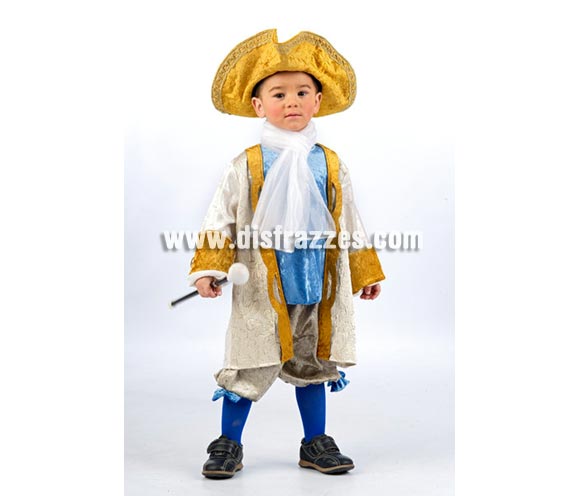 Disfraz de Caballero de Época infantil Deluxe para Carnaval. Disponible en varias tallas. Incluye chaqueta con camisa, pantalón, gorro y pañuelo. Alta calidad. Hecho en España. Éste disfraz de Carnaval es ideal para divertirse en las Fiestas de Carnavales tan divertidas y estrambóticas como siempre y que cada vez se celebran en más Pueblos, Villas  y Ciudades, tanto en la calle como en Pubs, Discotecas, Casas particulares, Restaurantes o Colegios y disfrazándote con un traje de Carnaval ayudarás a crear ese ambiente Carnavalesco, tan divertido, multicolor y variopinto que a todos nos fascina y nos divierte.
¡¡Compra tu disfraz para Carnaval en nuestra tienda de disfraces, será divertido!!
