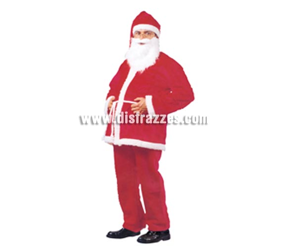 Disfraz de Papa Noel adulto completo extralujo para Navidad. Talla estándar. Incluye traje, gorro, barba y bigote, cinturón clásico y cinturón de cuerda. Éste traje de Navidad es ideal para la época Navideña en la que los niños hacen teatros de Belenes e interpretan canciones tradicionales en los Colegios y se comienzan a preparar las Fiestas en las que Reina la Paz y la Unidad. Disfrazándote con un disfraz para Navidad, o disfrazando a tus hijos con disfraces de Navidad, ayudas a crear ese ambiente mágico en el que los peques se sienten protagonistas y sienten el auténtico Espíritu Navideño que entre todos debemos crear.
¡¡Compra tu disfraz para Navidad en nuestra tienda de disfraces, será divertido!!
