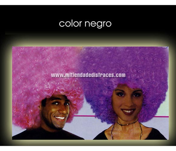 Peluca Afro gigante negra.